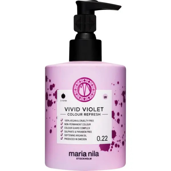 Maria Nila Maria Nila Colour Refresh Vivid Violet blaga hranjiva maska bez trajnih pigmenata traje 4 – 10 pranja 0.22 300 ml