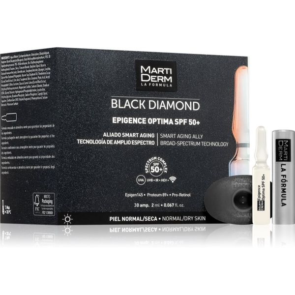 Martiderm MartiDerm Black Diamond Epigence Optima SPF 50+ zaštitni serum u ampulama SPF 50+ 30x2 ml