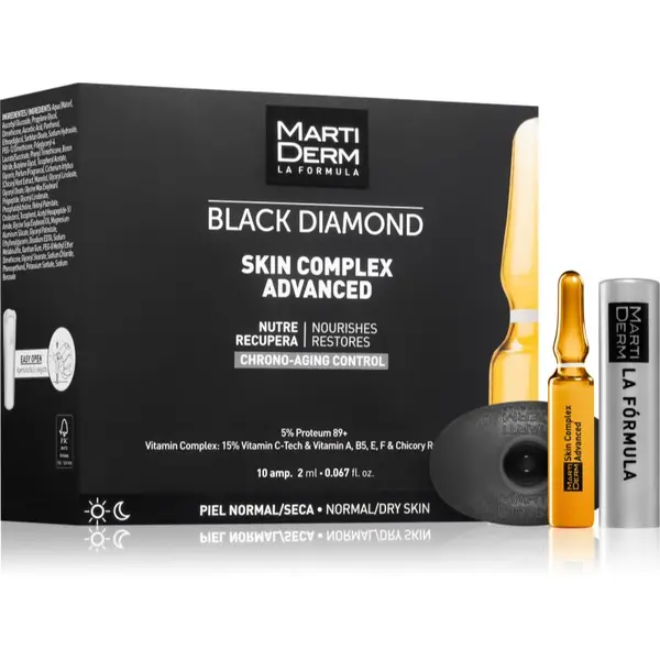 Martiderm MartiDerm Black Diamond Skin Complex Advanced ampule za umornu kožu lica 10x2 ml