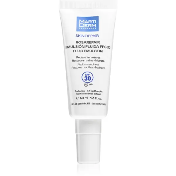Martiderm MartiDerm Skin Repair Rosarepair Fluid Emulsion SPF 30 hidratantni fluid protiv crvenila kože SPF 30 40 ml