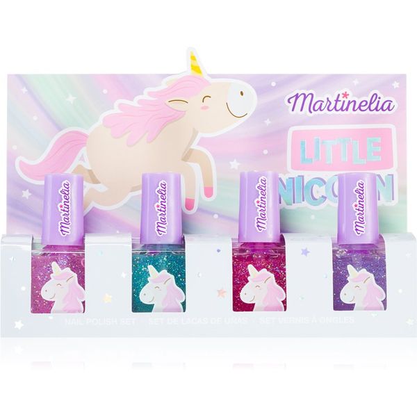 Martinelia Martinelia Little Unicorn Nail Polish Set set lakova za nokte Pink, Blue, Purple, Fuchsia (za djecu)