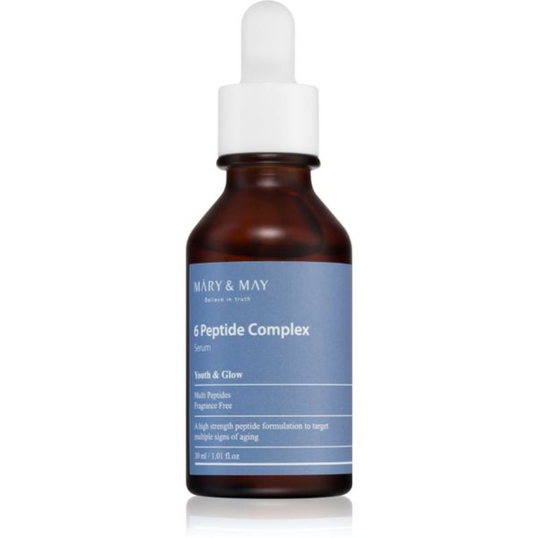 MARY & MAY MARY & MAY 6 Peptide Complex serum za intenzivnu regeneraciju s učinkom protiv bora 30 ml