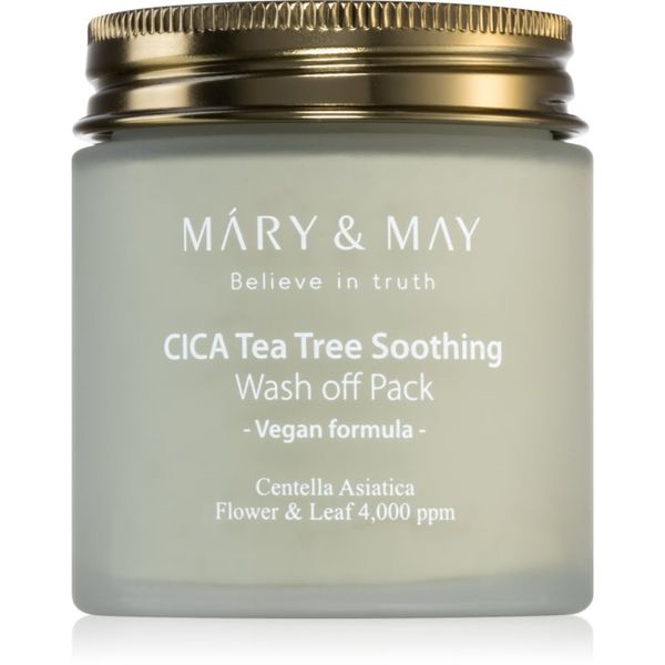 MARY & MAY MARY & MAY Cica Tea Tree Soothing mineralna maska od gline za čišćenje za smirenje kože lica 125 g