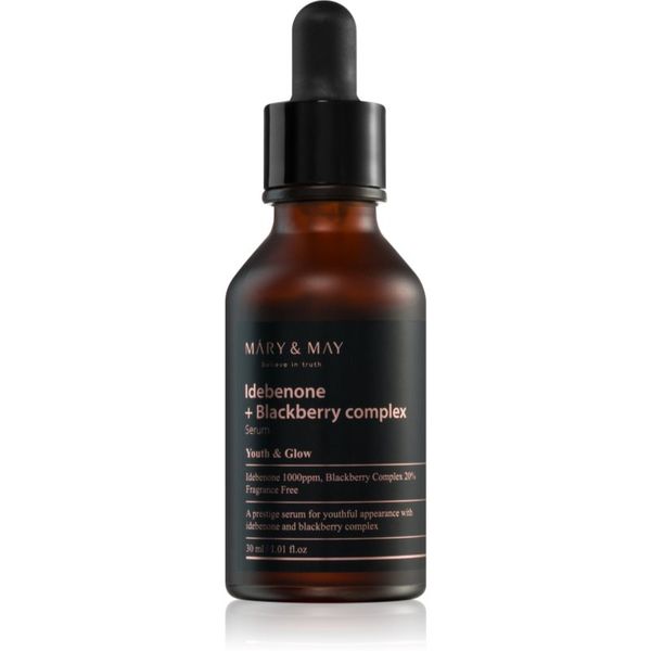 MARY & MAY MARY & MAY Idebenone + Blackberry Complex Serum antioksidativni serum za sjaj i zaglađivanje kože lica 30 ml