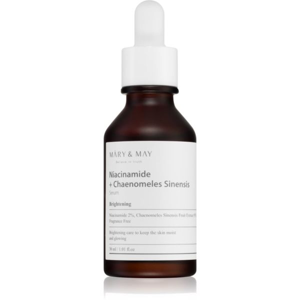 MARY & MAY MARY & MAY Niacinamide + Chaenomeles Sinensis regenerirajući serum za posvjetljivanje za obnavljanje kožne barijere 30 ml