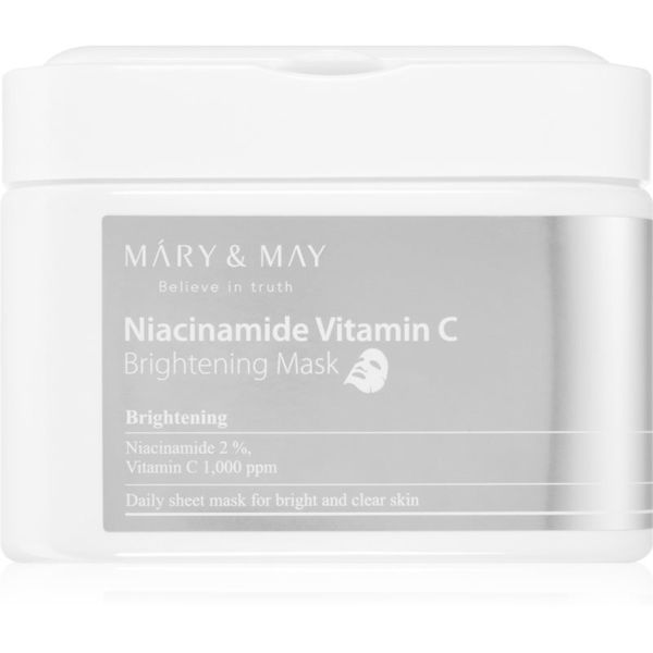 MARY & MAY MARY & MAY Niacinamide Vitamin C Brightening Mask set sheet maski za sjaj lica 30 kom