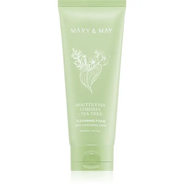 Mary&May Mary&May Houttuynia Cordata + Tea Tree Cleansing Foam pjena za dubinsko čišćenje za smirenje kože lica 150 ml