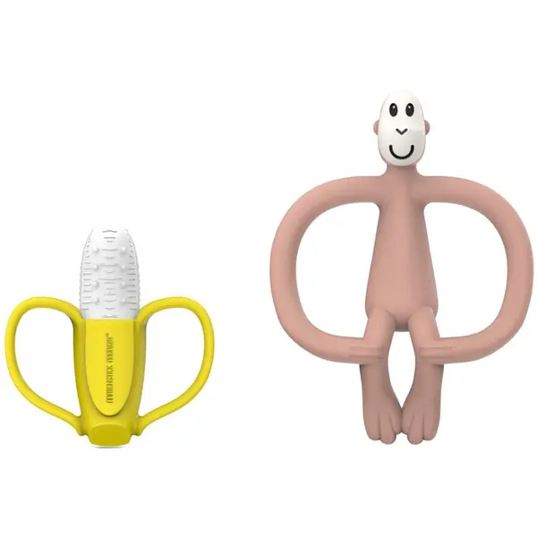 Matchstick Monkey Matchstick Monkey Banana Soother & Monkey Teether poklon set za djecu 1 kom