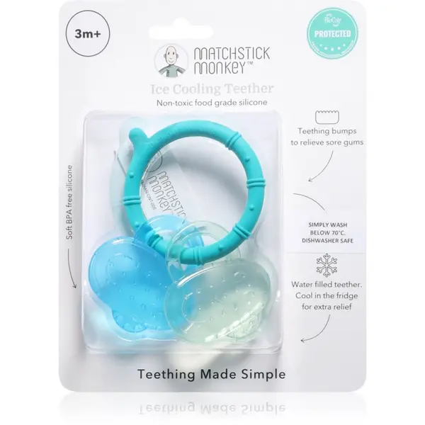 Matchstick Monkey Matchstick Monkey Cooling Teether grickalica za bebe sa učinkom hlađenja Blue/ Mint 3m+ 1 kom