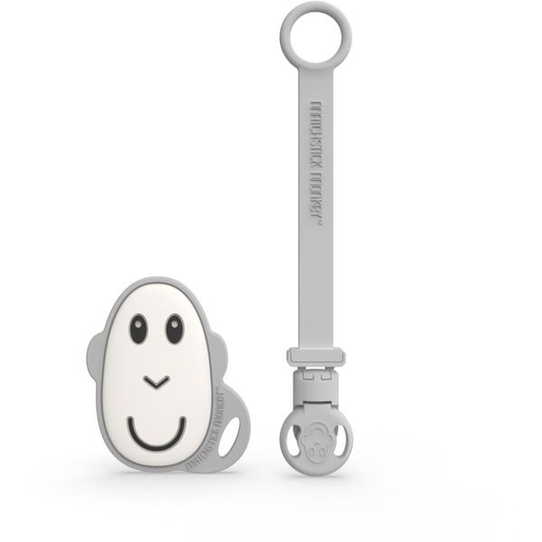 Matchstick Monkey Matchstick Monkey Flat Face Teether & Soother Clip poklon set Grey(za djecu)