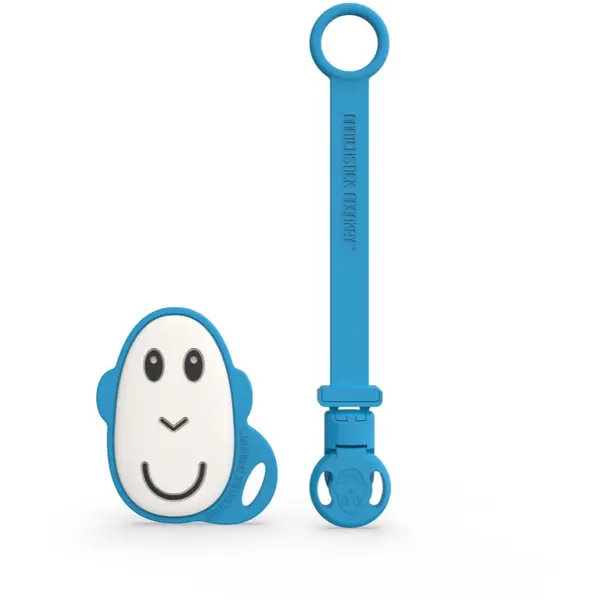 Matchstick Monkey Matchstick Monkey Flat Face Teether & Soother Clip poklon set za djecu Blue