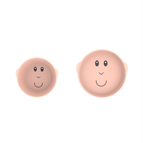 Matchstick Monkey Matchstick Monkey Monkey Plate & Bowl komplet pribora za jelo za djecu Dusty Pink 1 kom