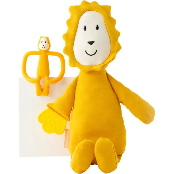 Matchstick Monkey Matchstick Monkey Teething Gift Set 3m+ grickalica za bebe +igračka Lion 1 kom