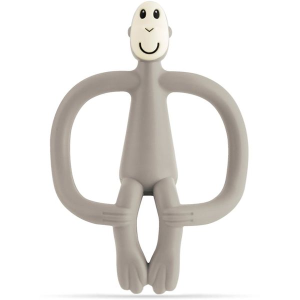 Matchstick Monkey Matchstick Monkey Teething Toy and Gel Applicator grickalica za bebe sa četkicom 2 u 1 Grey 1 kom