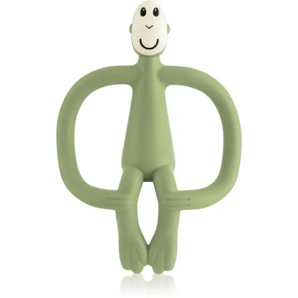 Matchstick Monkey Matchstick Monkey Teething Toy and Gel Applicator grickalica za bebe sa četkicom 2 u 1 Olive 1 kom