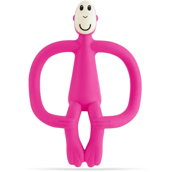 Matchstick Monkey Matchstick Monkey Teething Toy and Gel Applicator grickalica za bebe sa četkicom 2 u 1 Pink 1 kom