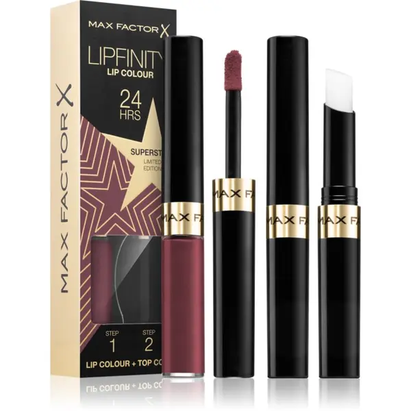 Max Factor Max Factor Lipfinity Rising Stars dugotrajni tekući ruž za usne s balzamom nijansa 86 Superstar 1 kom