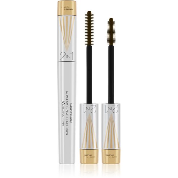 Max Factor Max Factor Masterpiece Lash Wow maskara za produljenje, uvijanje i volumen sa četkicom 2 u 1 nijansa Black Brown 7 ml