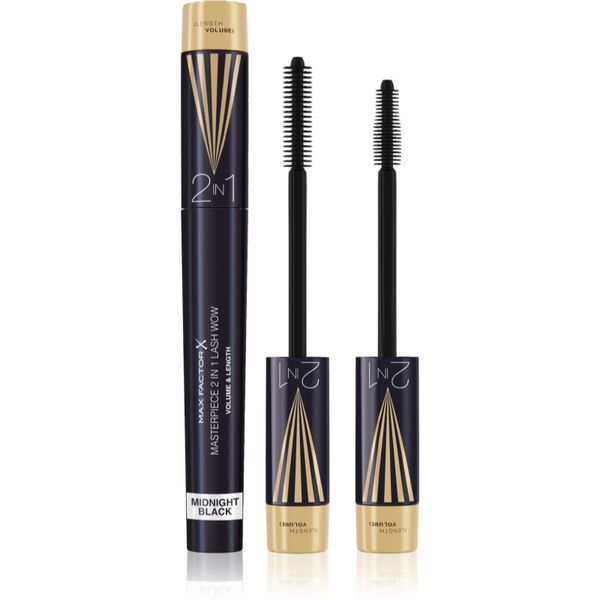Max Factor Max Factor Masterpiece Lash Wow maskara za volumen i uvijanje trepavica 2 u 1 nijansa Midnight Black 7 ml