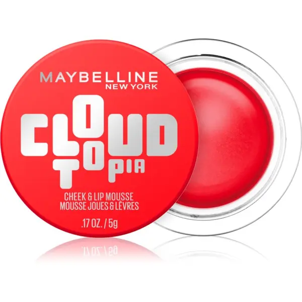 MAYBELLINE NEW YORK MAYBELLINE NEW YORK CloudTopia kremasto rumenilo za usne i lice nijansa 03 Divine Crimson 5 g