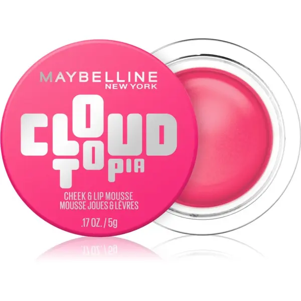 MAYBELLINE NEW YORK MAYBELLINE NEW YORK CloudTopia kremasto rumenilo za usne i lice nijansa 04 Pink DayDream 5 g
