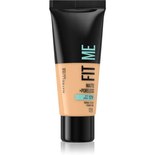 MAYBELLINE NEW YORK MAYBELLINE NEW YORK Fit Me! Matte+Poreless matirajući puder za normalnu i masnu kožu lica nijansa 128 Warm Nude 30 ml