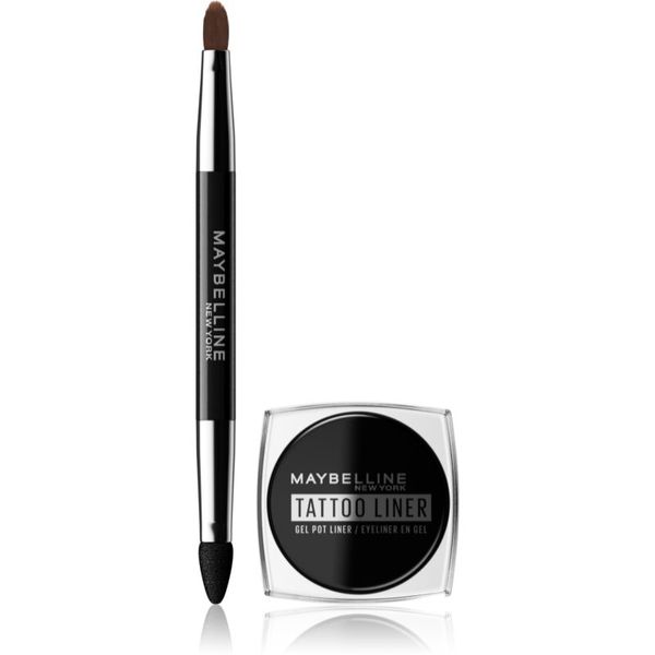 Maybelline Maybelline Tattoo Liner dugotrajni gel eyeliner s kistom nijansa 950 Blackest Black 3 g