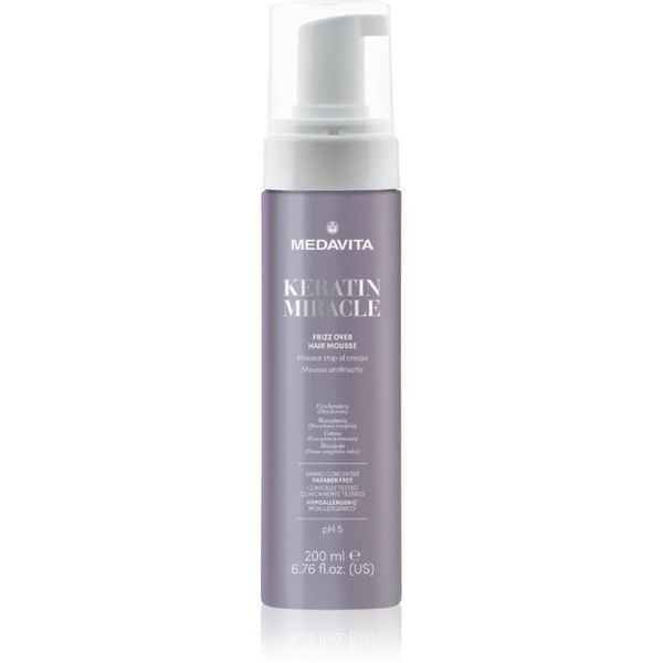 Medavita Medavita Keratin Miracle Frizz Over Hair Mousse pjena za stiliziranje za kosu 200 ml