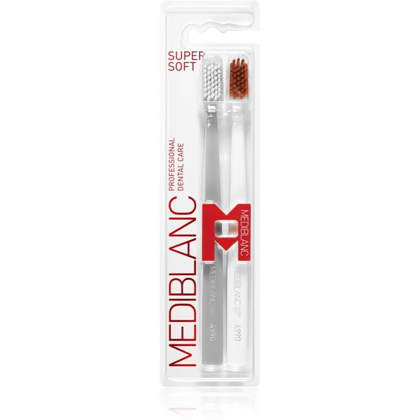 MEDIBLANC MEDIBLANC 4990 Super Soft četkice za zube izuzetno mekano Grey, White 2 kom