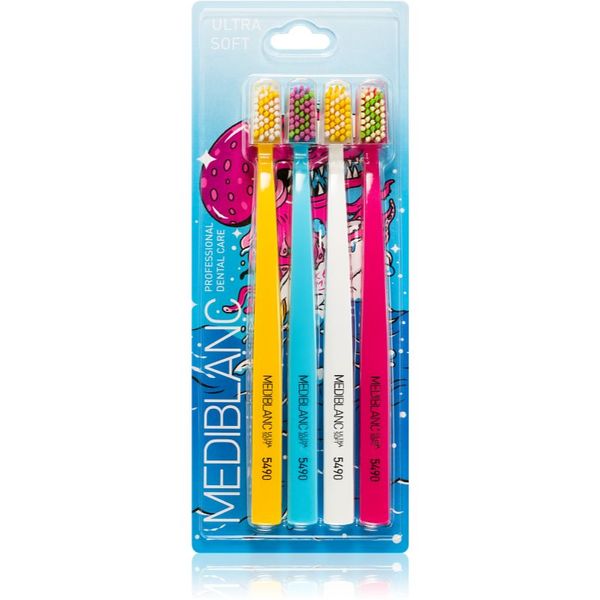 MEDIBLANC MEDIBLANC 5490 Ultra Soft Limited edition četkice za zube ultra soft 4 kom (ljetno limitirano izdanje) 4 kom