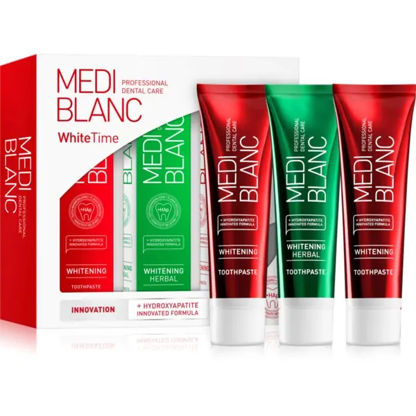 MEDIBLANC MEDIBLANC Dental Care White Time Set set njege za zube za blistavo bijele zube 3x100 ml
