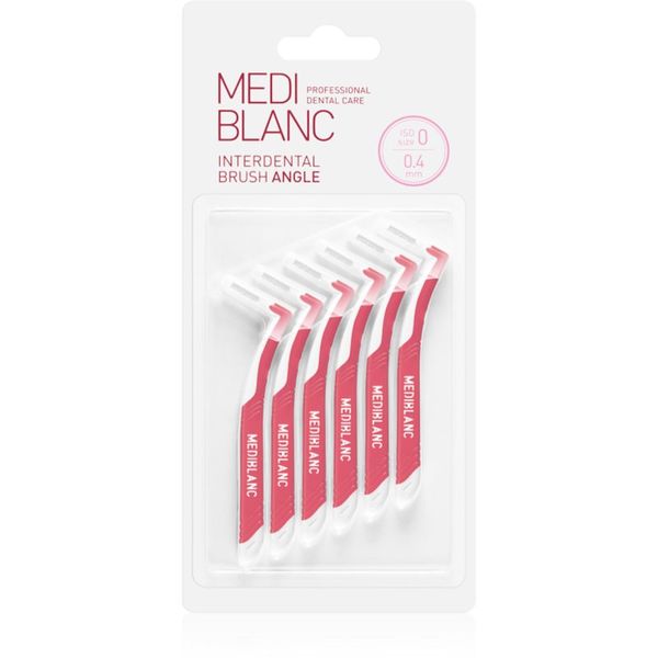 MEDIBLANC MEDIBLANC Interdental Pick-brush Angle međuzubna četkica 6 kom 0,4 mm Pink 6 kom
