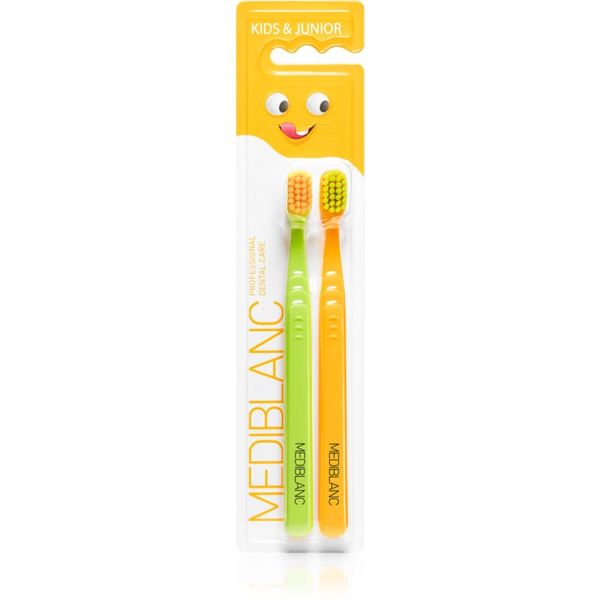 MEDIBLANC MEDIBLANC KIDS & JUNIOR Ultra Soft dječja četkica za zube ultra soft Green, Orange 2 kom
