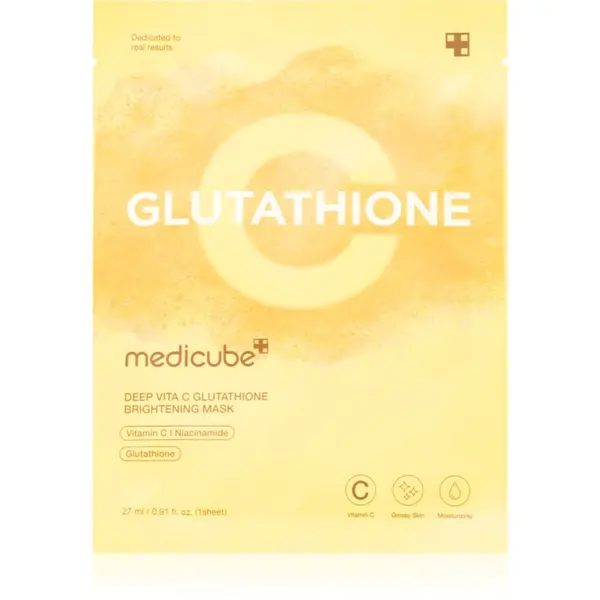 Medicube medicube Deep Vita C Glutathione Brightening Mask sheet maska za blistav ten 27 ml