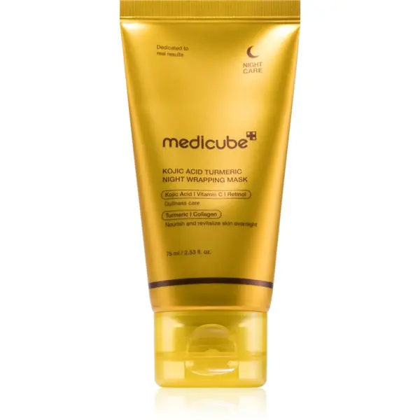 Medicube medicube Kojic Acid Tumeric Night Wrapping Mask posvjetljujuća maska za neujednačeno lice bez sjaja za noć 75 ml