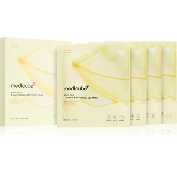 Medicube Medicube Kojic Acid Turmeric Brightening Gel Mask maska za hidrataciju i posvjetljivanje s teksturom gela 4 kom