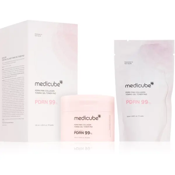 Medicube Medicube PDRN Pink Collagen Toning Gel Toner Pad blazinice natopljene tonerom za sjaj i zaglađivanje kože lica 70 kom