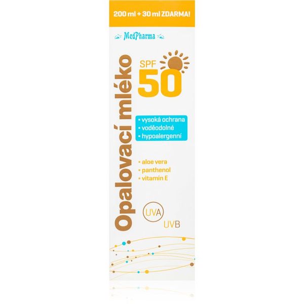 MedPharma MedPharma Suntan Lotion SPF50 mlijeko za sunčanje s visokom UV zaštitom 230 ml