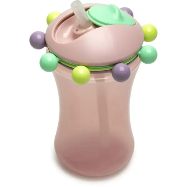 Melii Melii Abacus Straw Sippy Cup čašica sa slamkom Pink 340 ml