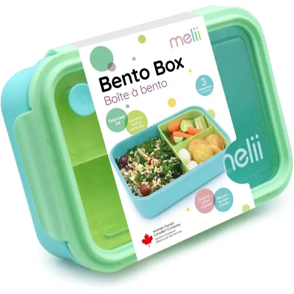 Melii Melii Bento Box kutija za užinu Blue, Mint, Lime 1250 ml