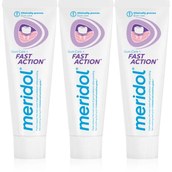 Meridol Meridol Fast Action pasta za zube za zaštitu desni za osjetljive zube 3x75 ml