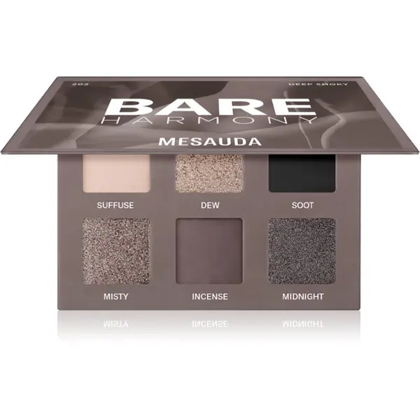 Mesauda Mesauda Bare Harmony paleta sjenila za oči nijansa 202 Deep Smoky 6x1 g