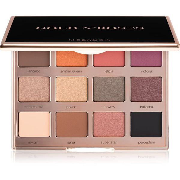 Mesauda Milano Mesauda Milano Gold N'Roses paleta sjenila za oči 12x1,2 g