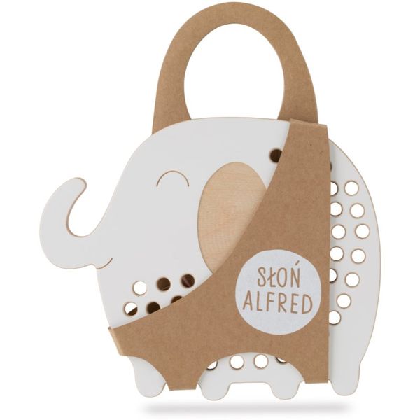 Milin Milin Big Wooden Lacing Toy Elephant Oliver aktivna igračka 19,5 cm x 16 cm x 0,7 cm 1 kom