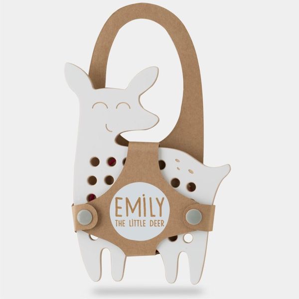 Milin Milin Big Wooden Lacing Toy Little Deer Emily aktivna igračka 18 cm x 13 cm x 0,7 cm 1 kom
