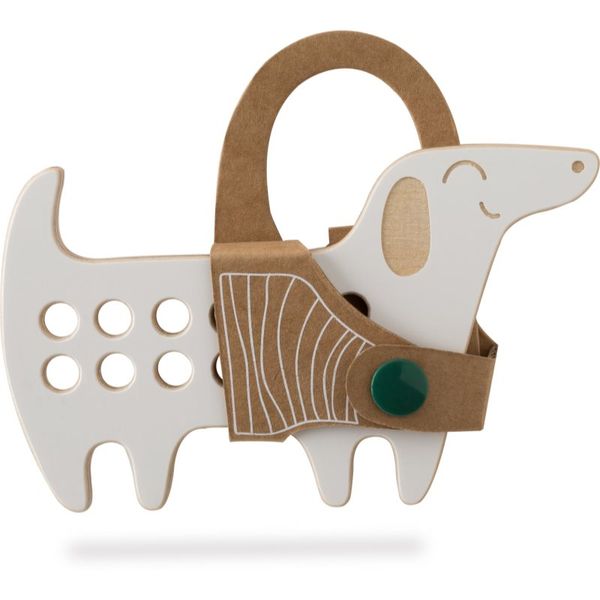 Milin Milin Small Wooden Lacing Toy Daschund aktivna igračka 8 cm x 13 cm x 0,7 cm 1 kom