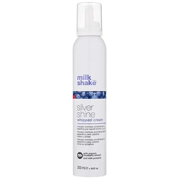 milk_shake® milk_shake® Silver Shine kremasta pjena za plavu kosu neutralizirajući žuti tonovi 200 ml