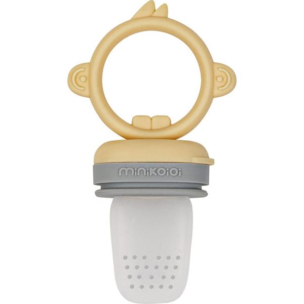 Minikoioi Minikoioi Feeder Teether Grey/ Yellow duda za hranjenje i grickalica 1 kom