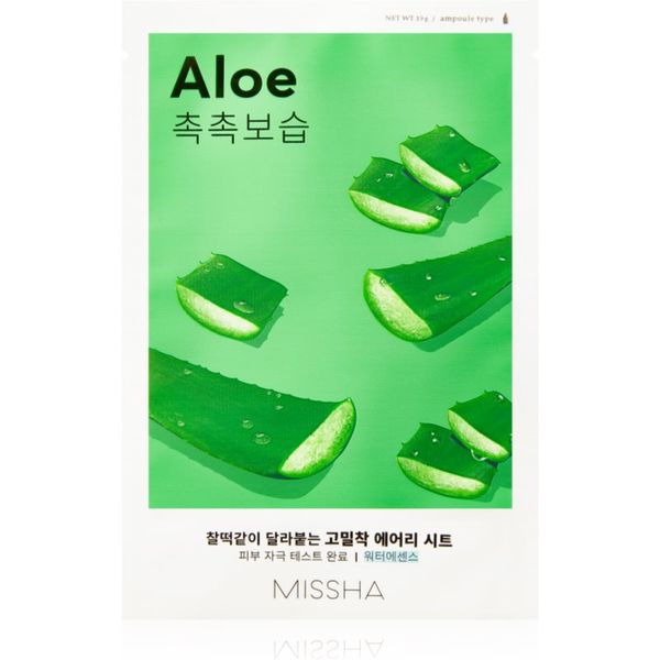 Missha Missha Airy Fit Aloe Sheet maska s hidratacijskim i umirujućim  djelovanjem 19 g