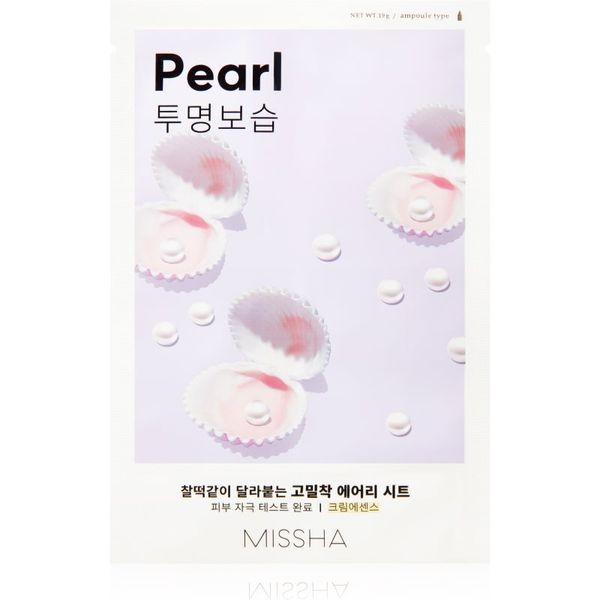 Missha Missha Airy Fit Pearl Sheet maska za posvjetljivanje s hidratacijskim učinkom 19 g